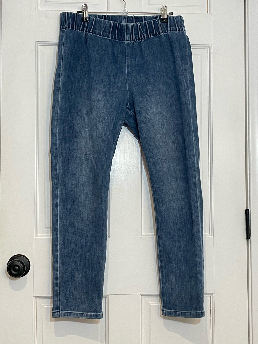Soft Surroundings Women’s PM Petite Medium Blue Denim Pull On Stretch Jeans Pant